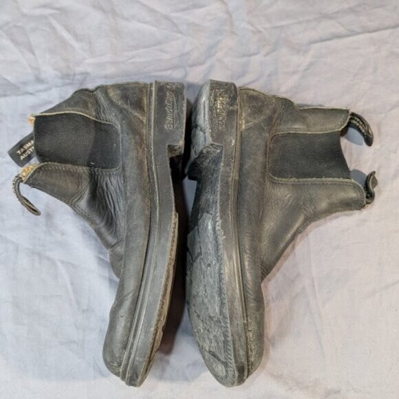 Blundstone Black Leather Slip On Chelsea Boots Size 6 - Picture 4 of 6